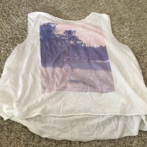 A sleeveless workout or sleep shirt